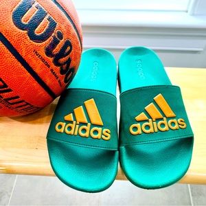 ADIDAS - MIAMI Hurricanes ADIDAS Adilette Shower/Athletic Slides - Men 9